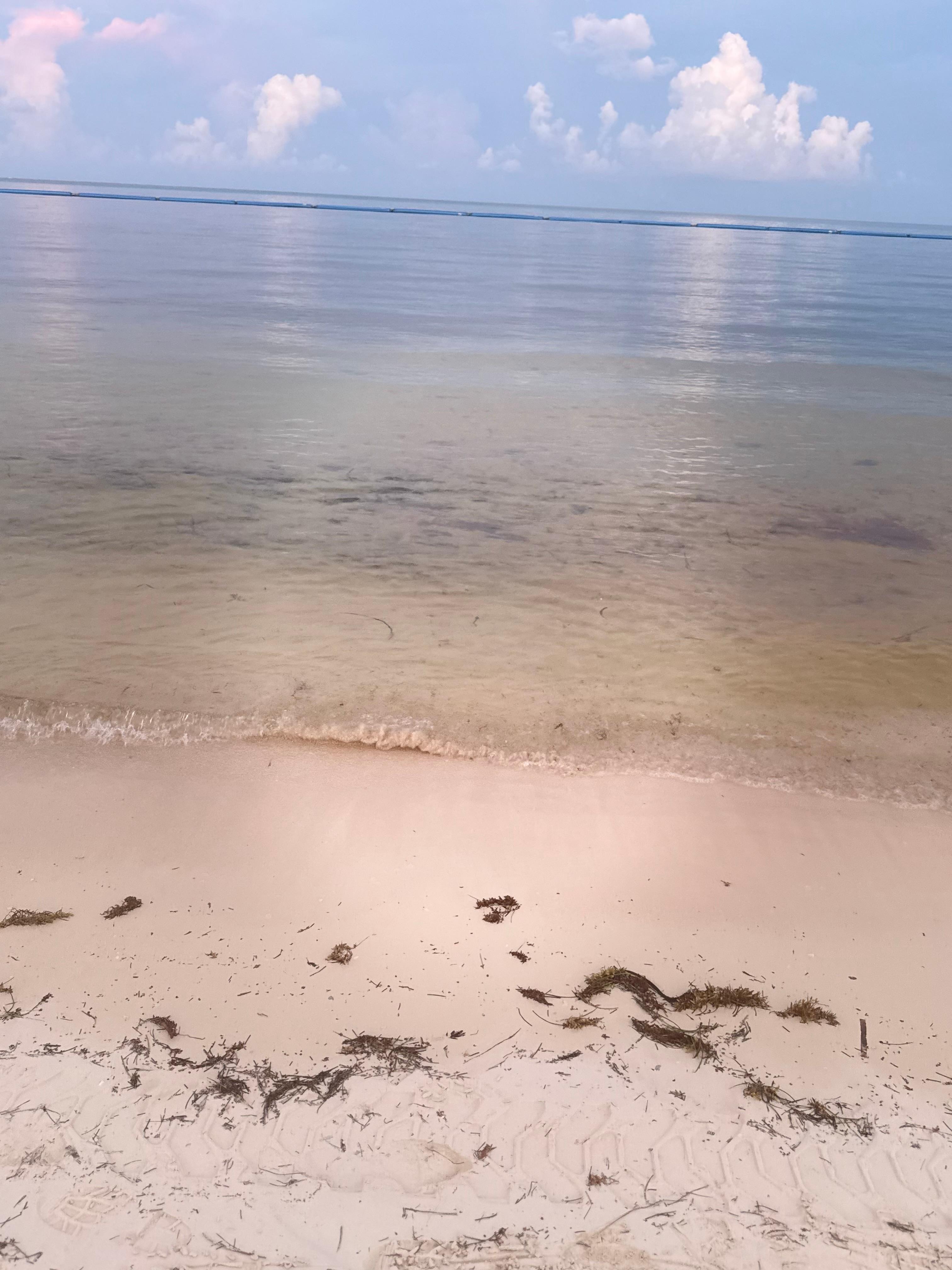 The beach isn’t clearer!