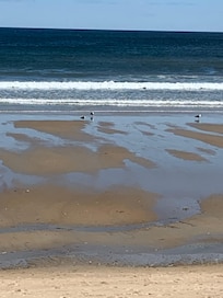 View of water from walkway from hotel.