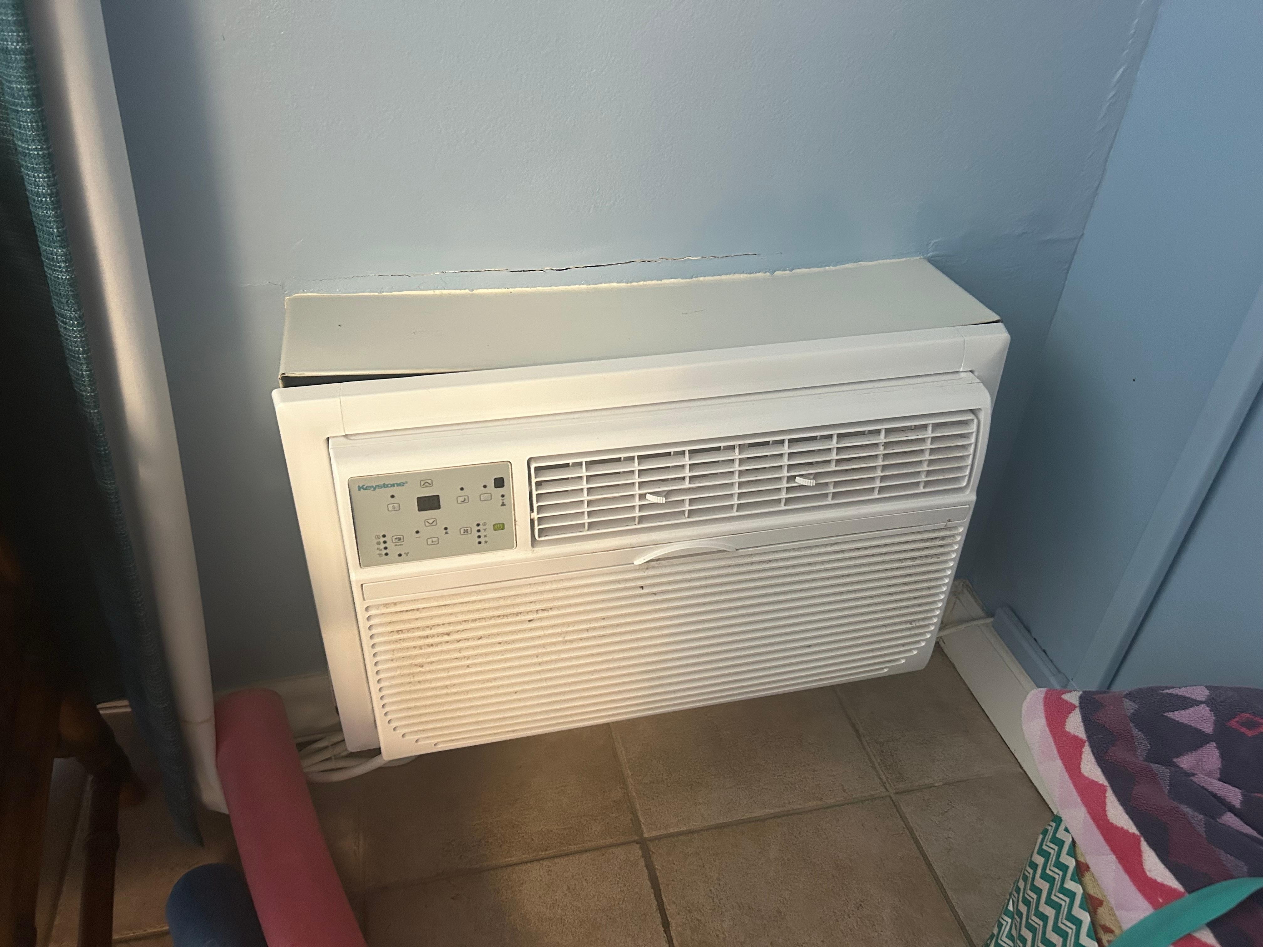 Outdated air conditioning unit.  