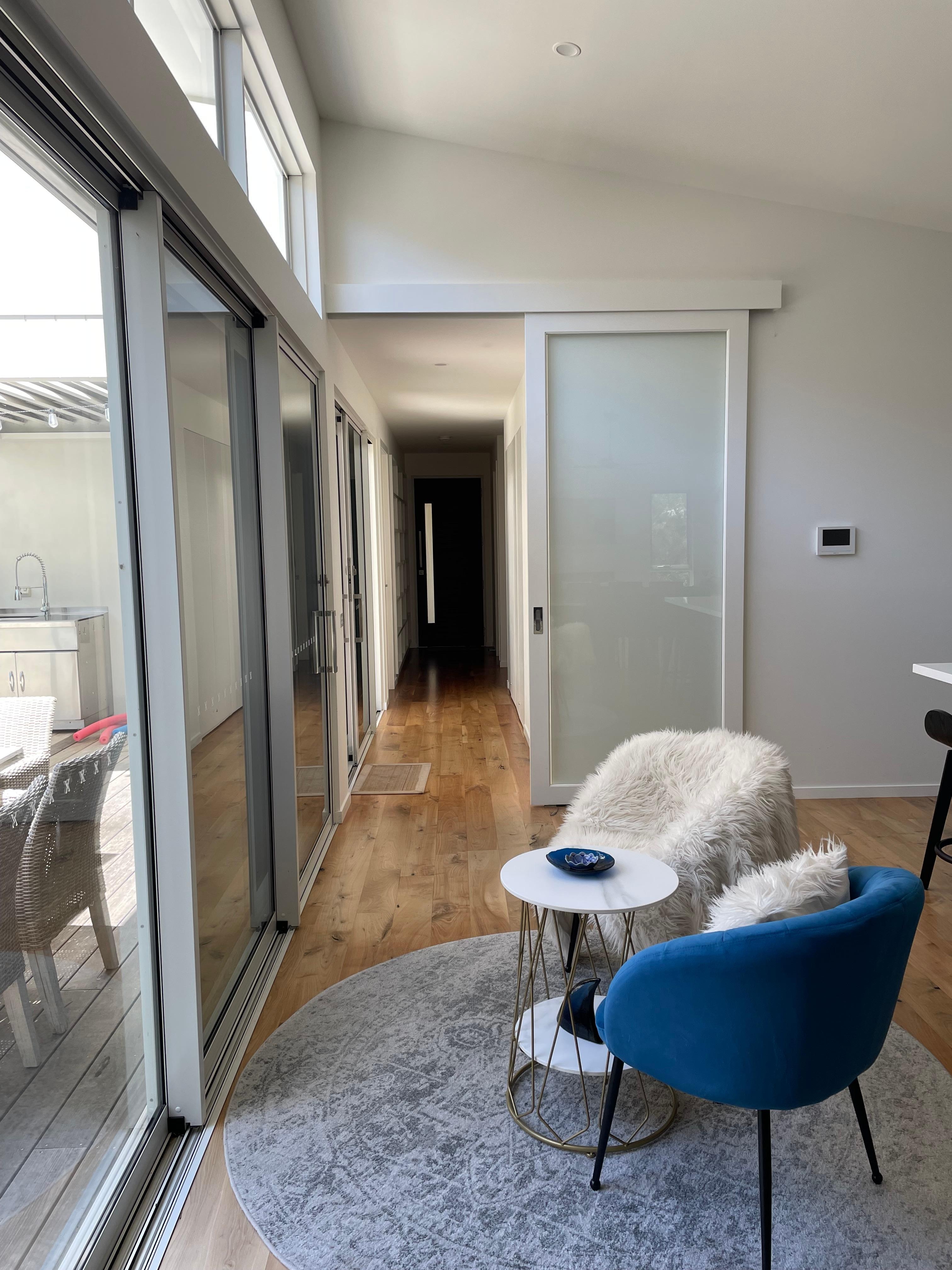 Lazy days looking out on the decking and pool