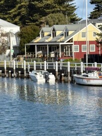 The beautiful wharf, two minutes walk.
