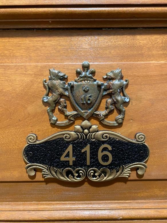 Original and updated door plate