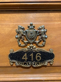 Original and updated door plate
