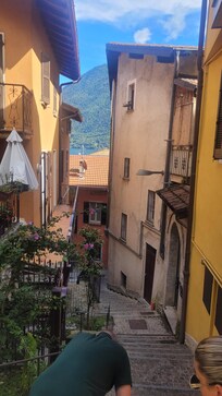 The walk down to village
