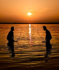 Zur Abenddämmerung am Geierswalder See