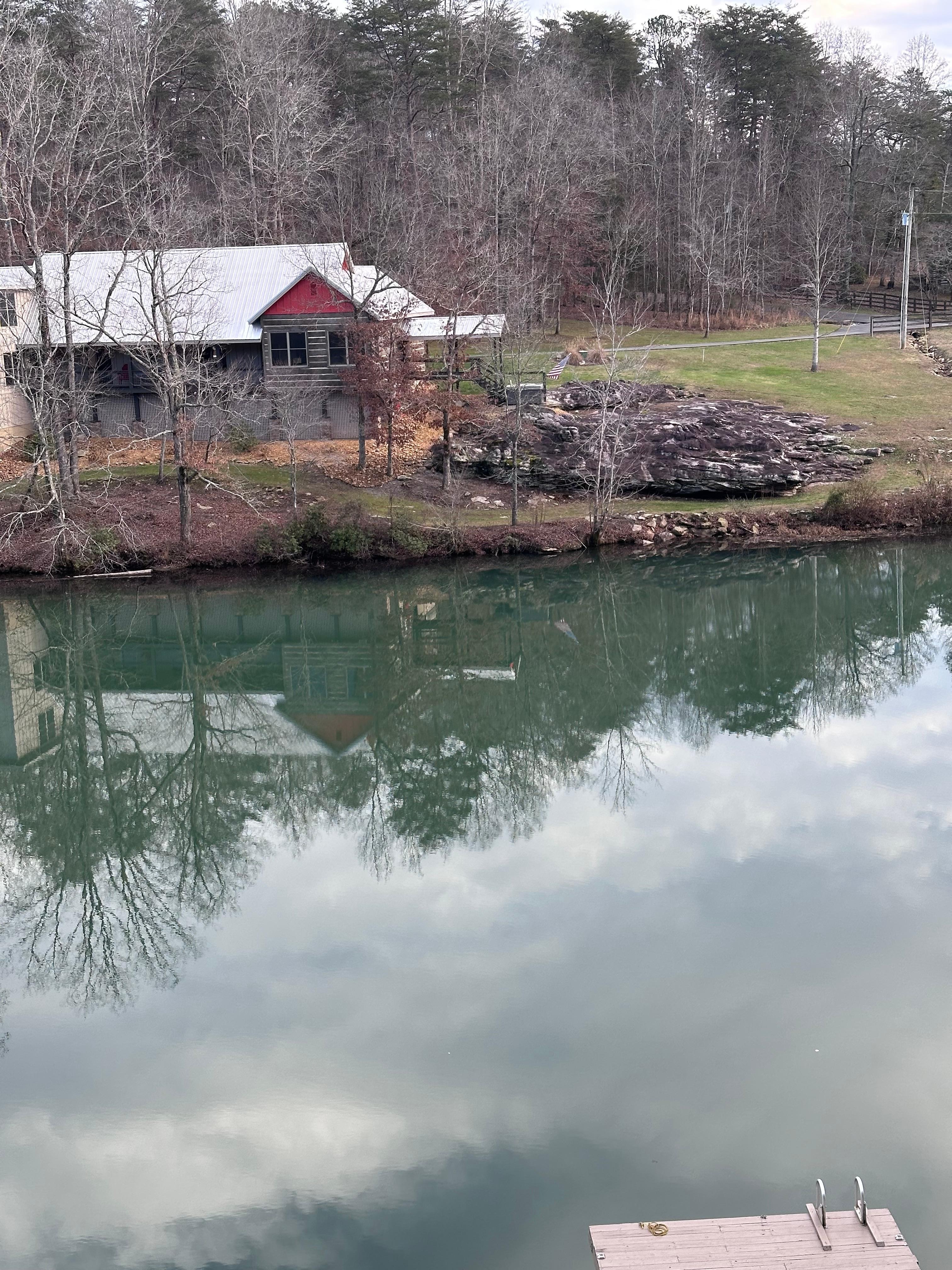 Viewing a house across the lake 
