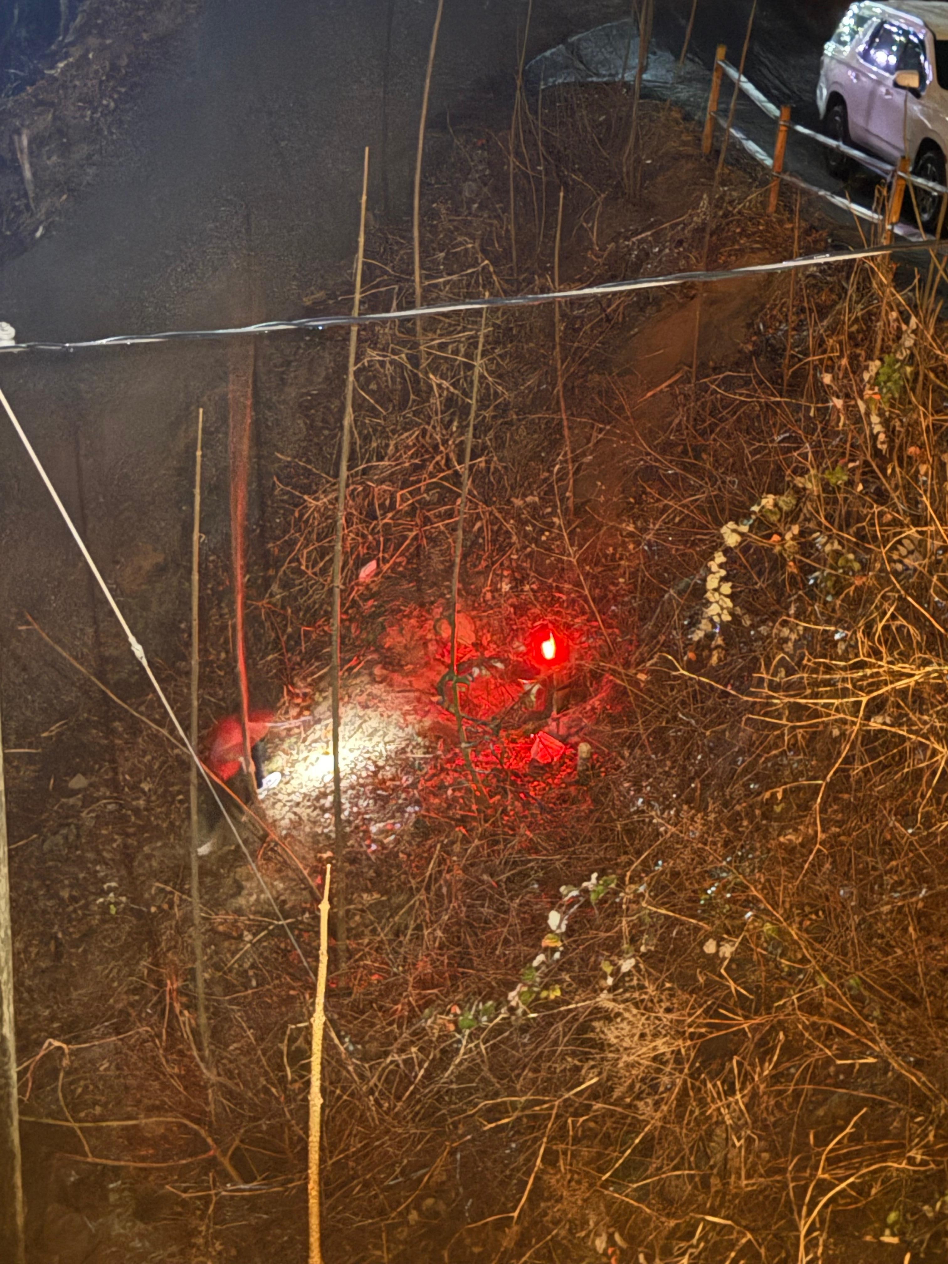 This red light blinked and had this terrible siren alarm. We had to figure out how to turn it off ourselves.