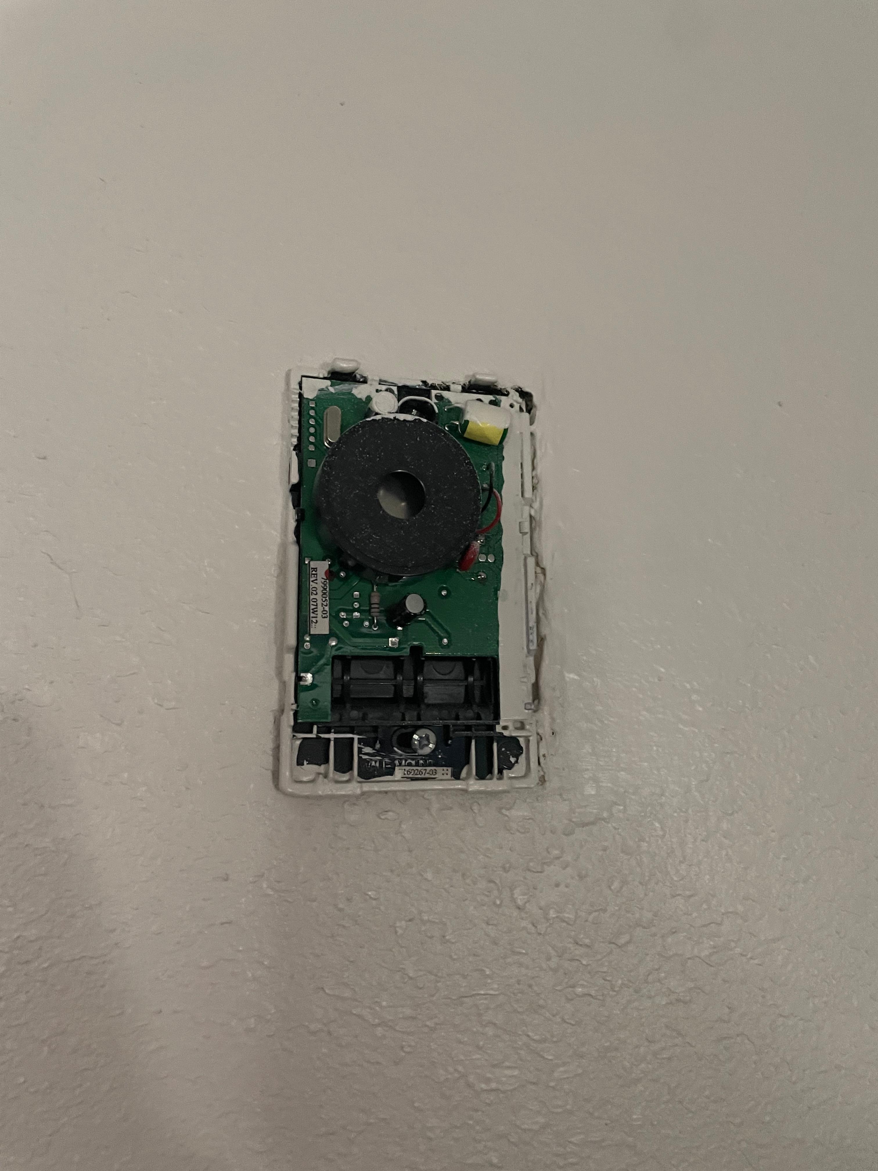 Smoke detectors ripped from wall