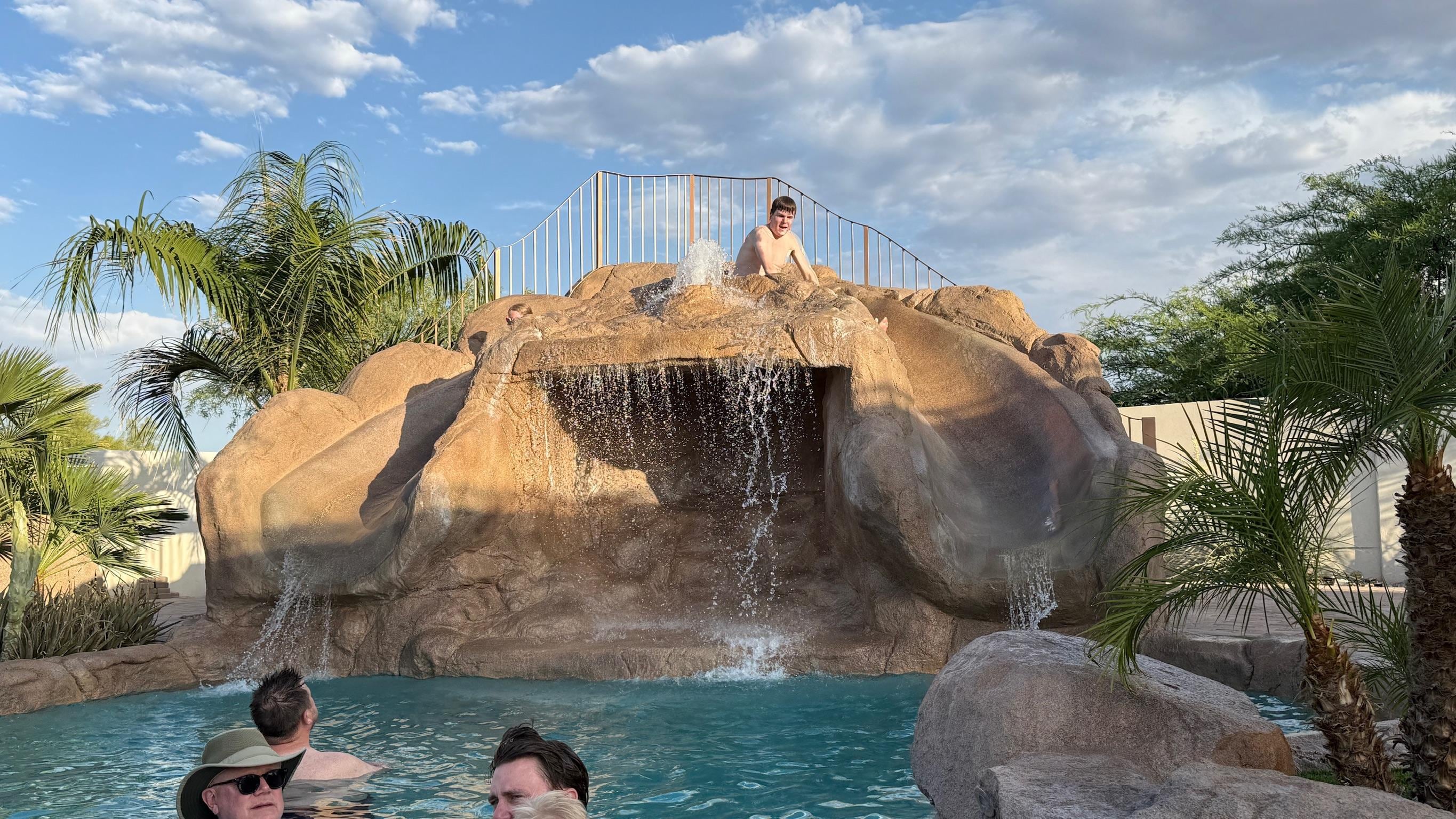 Enjoying the pool