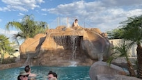 Enjoying the pool