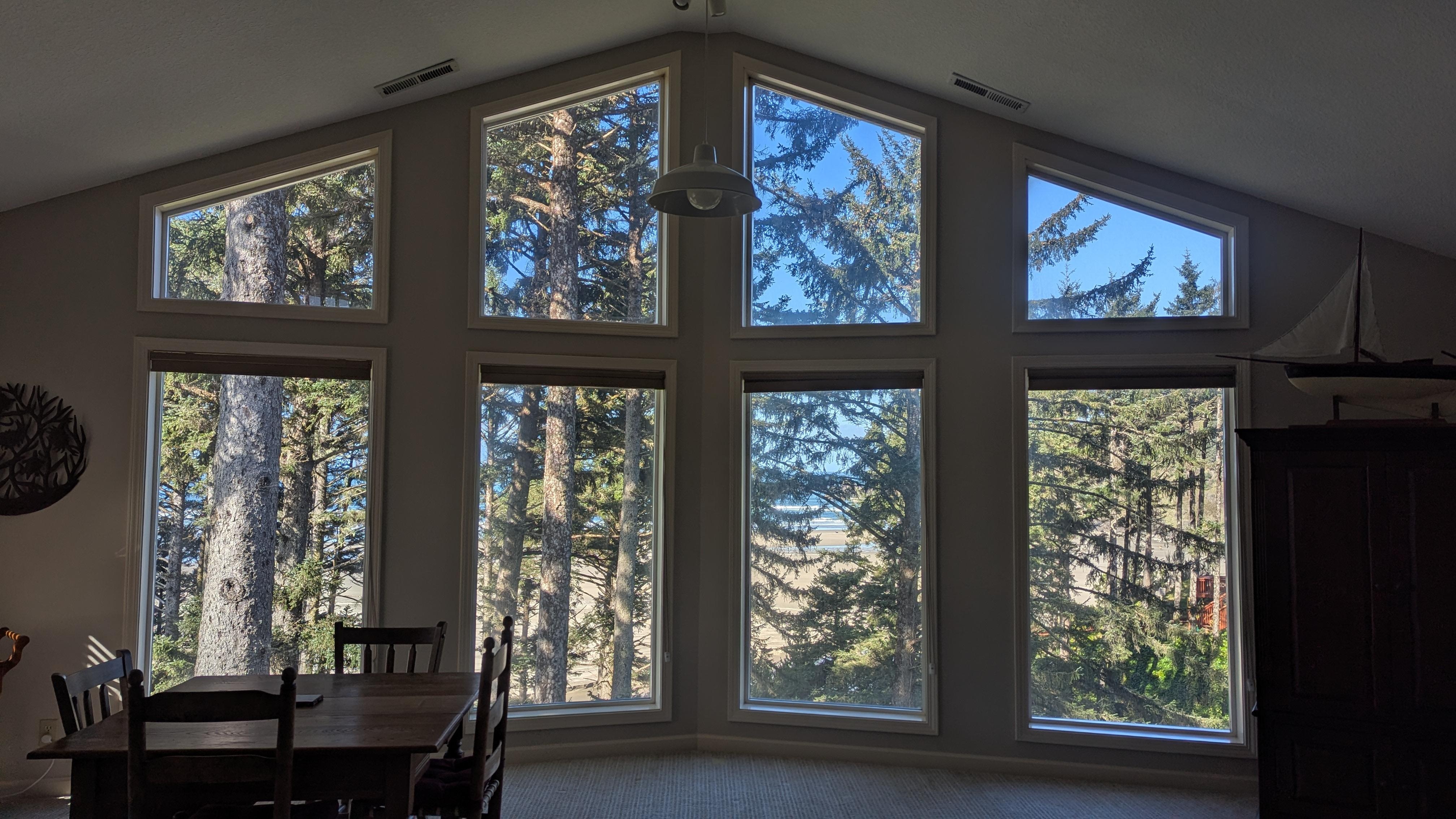 View from upstairs on a sunny morning