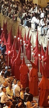 View from my bedroom during the processions during holy week.
