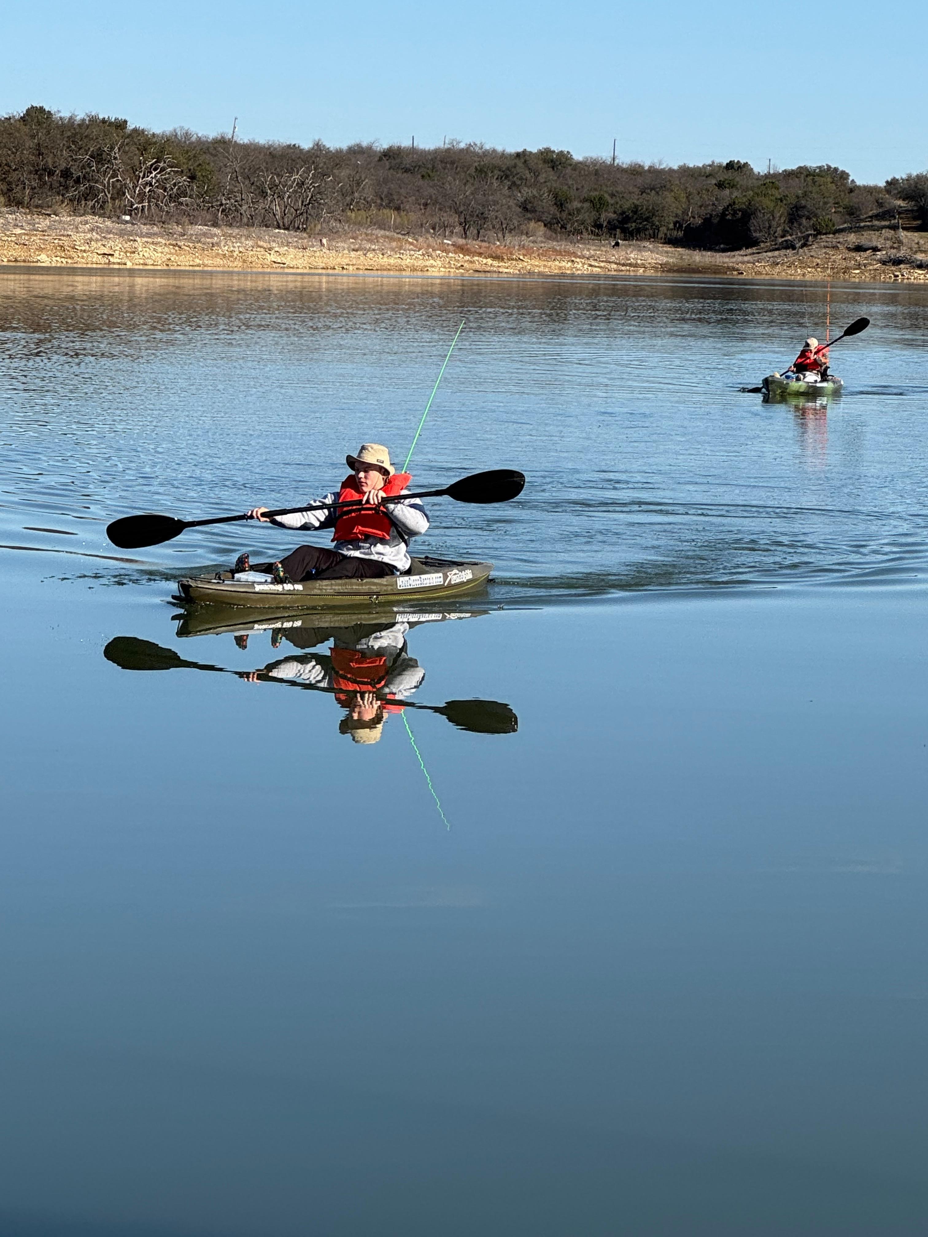 Kayaks rented at the bait shop. Jason and Stacy at the bait shop are friendly and knowledgeable! 