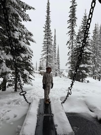 My grandson on the drawvridge