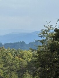 View from the front balcony!!! I love me some mountains!!