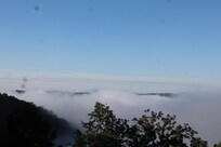 view from our deck in the morning. beautiful