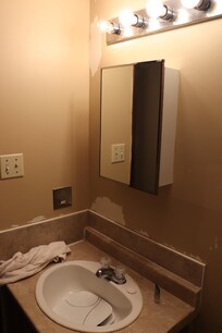 There was paint missing on all the walls.