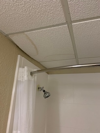 Shower head not attached to wall