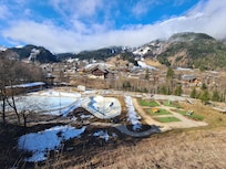 The play area in the valley just below
