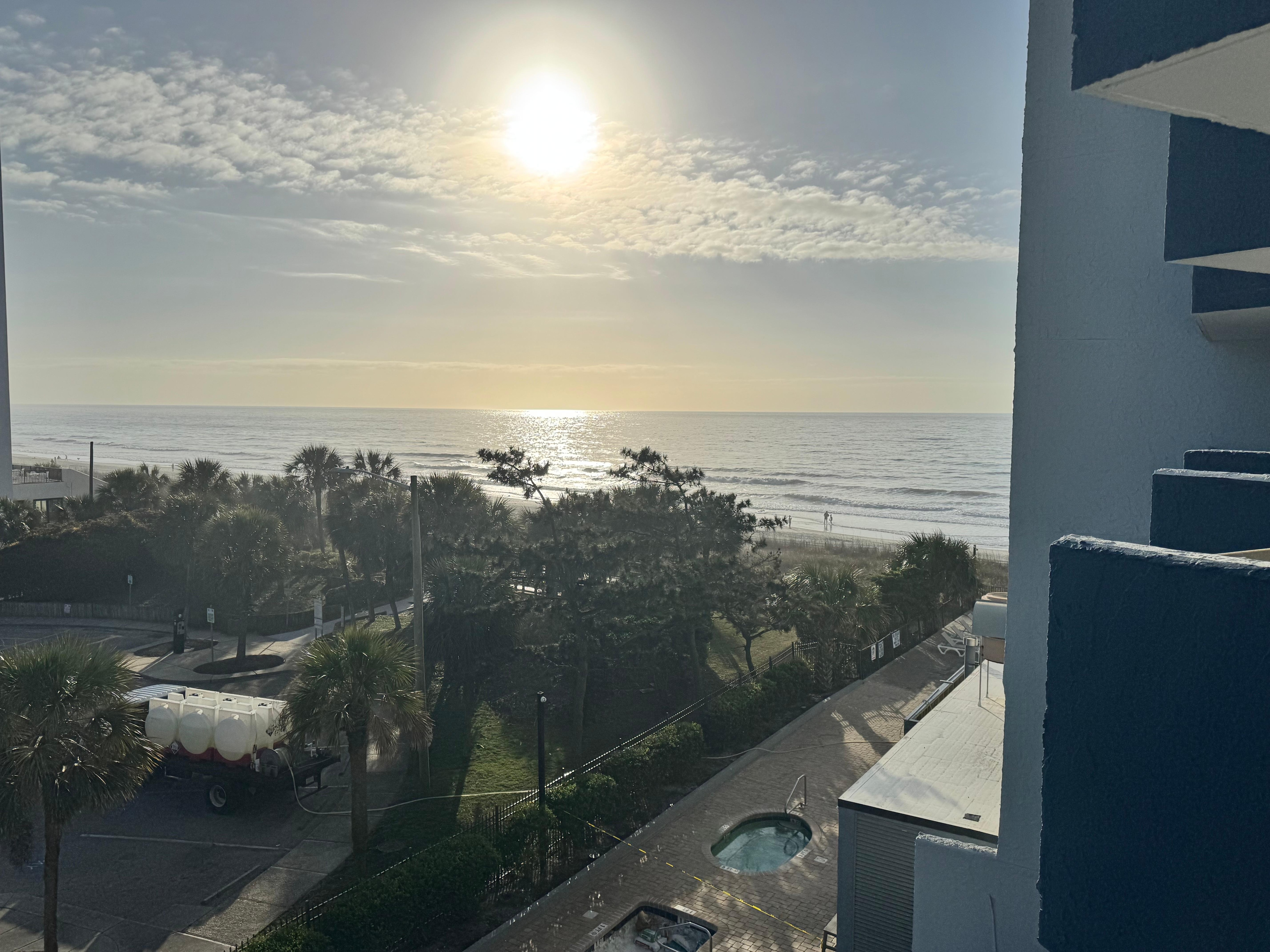 The view out the door was wonderful and made the condo. 