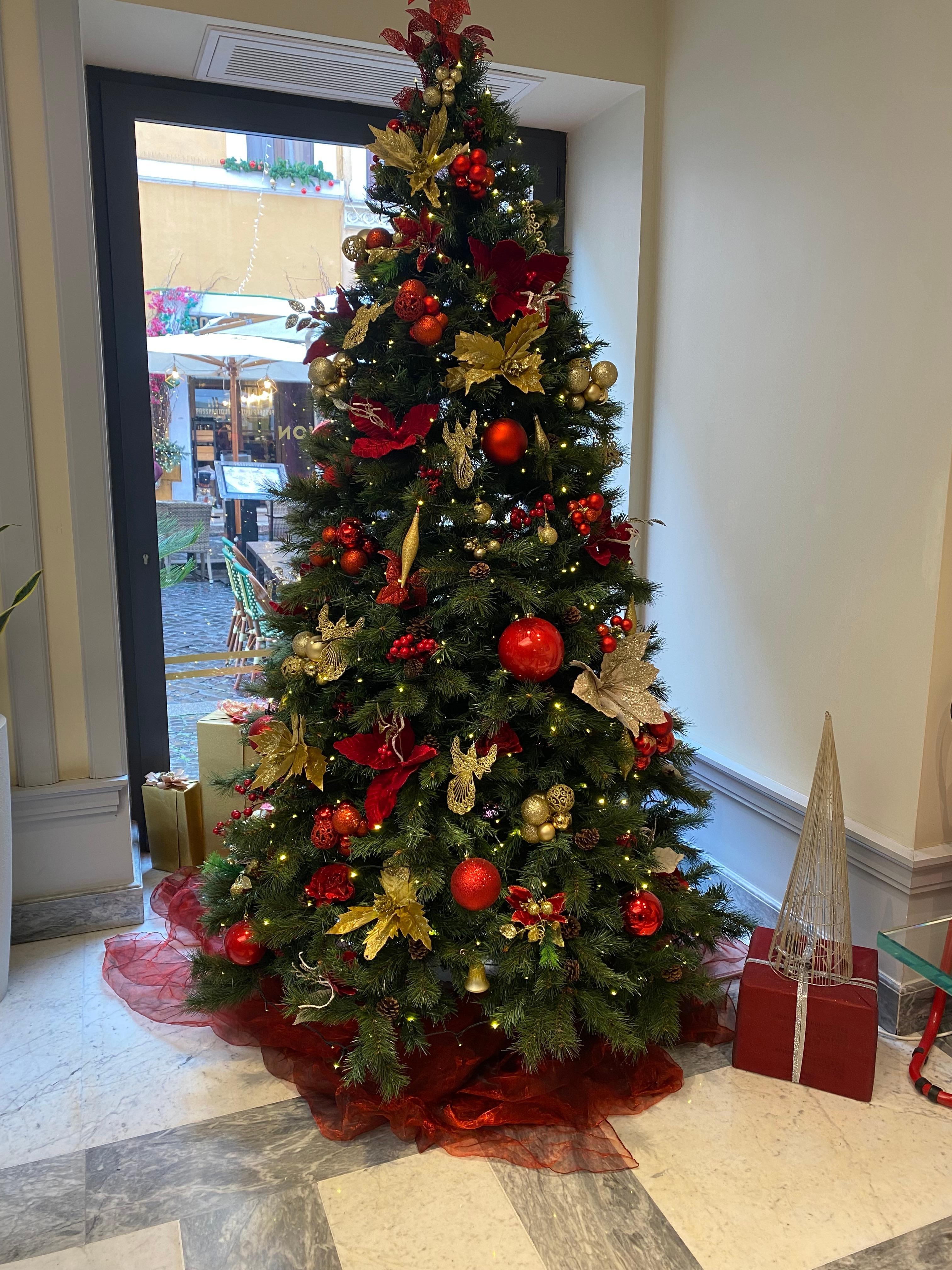 Outside main reception. 