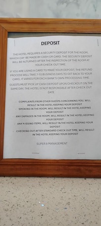 policy for deposit