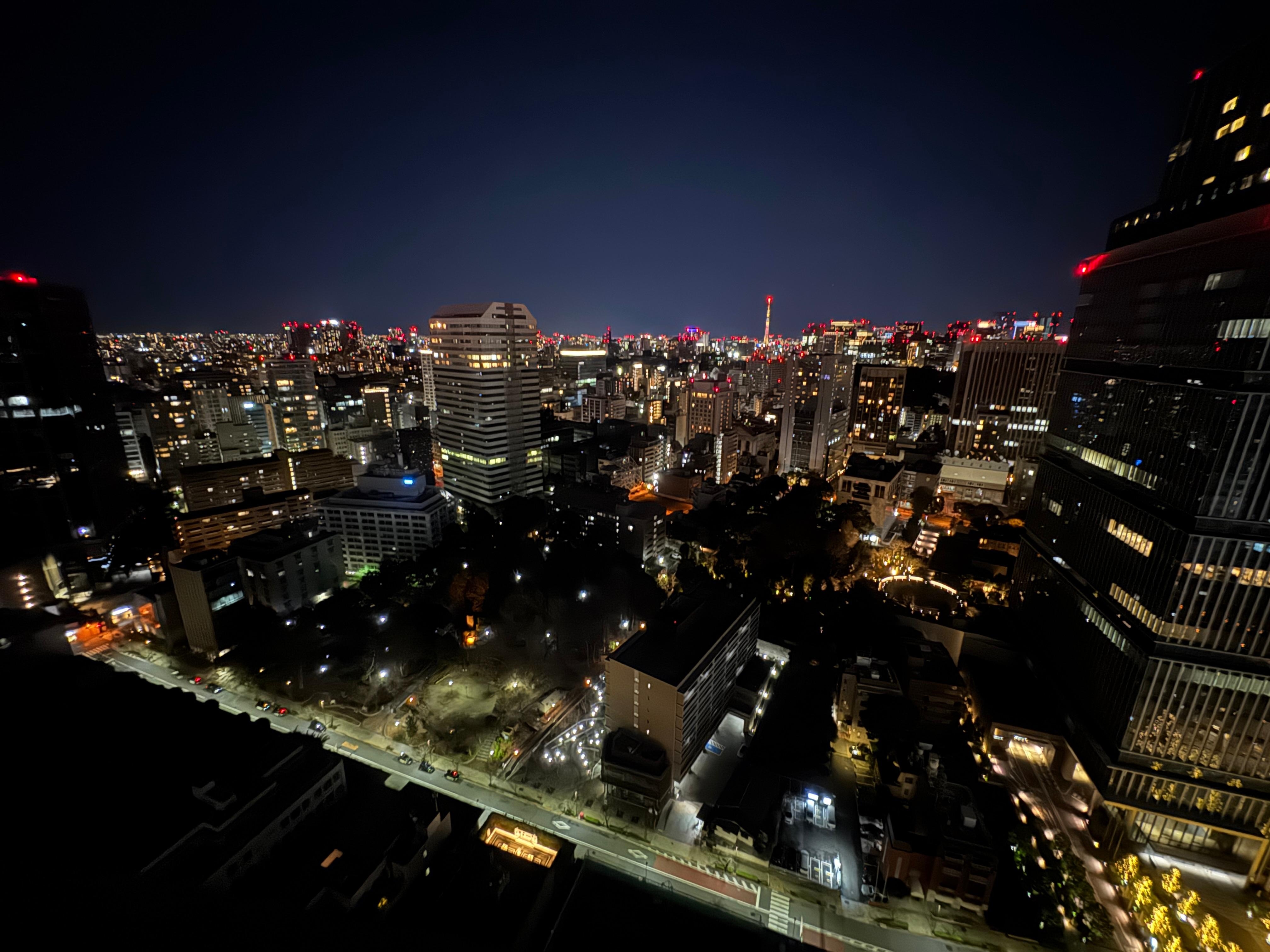 Night view from the room. 