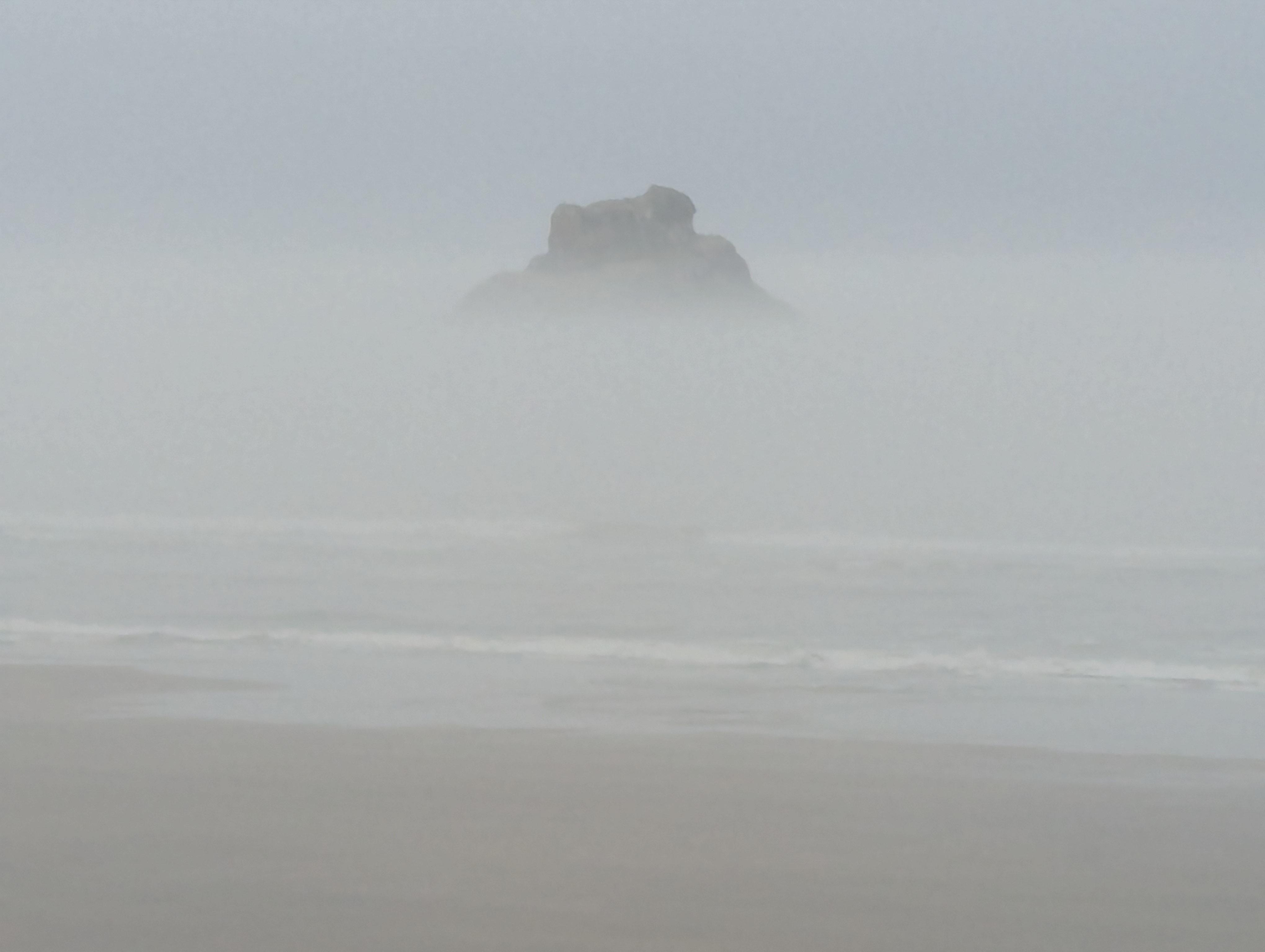 Foggy morning from the living room.