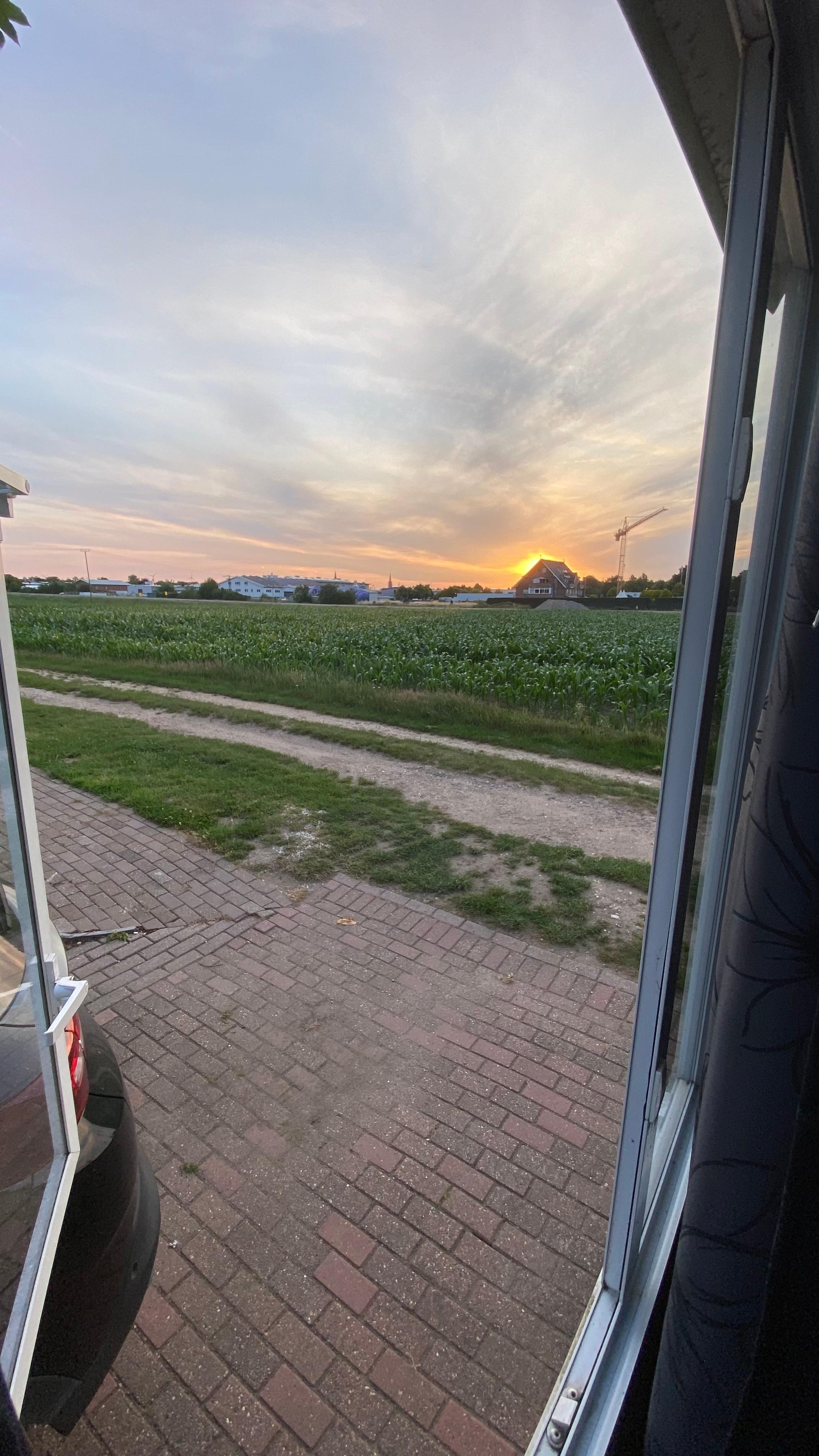 Blick aus dem Schlafzimmerfenster