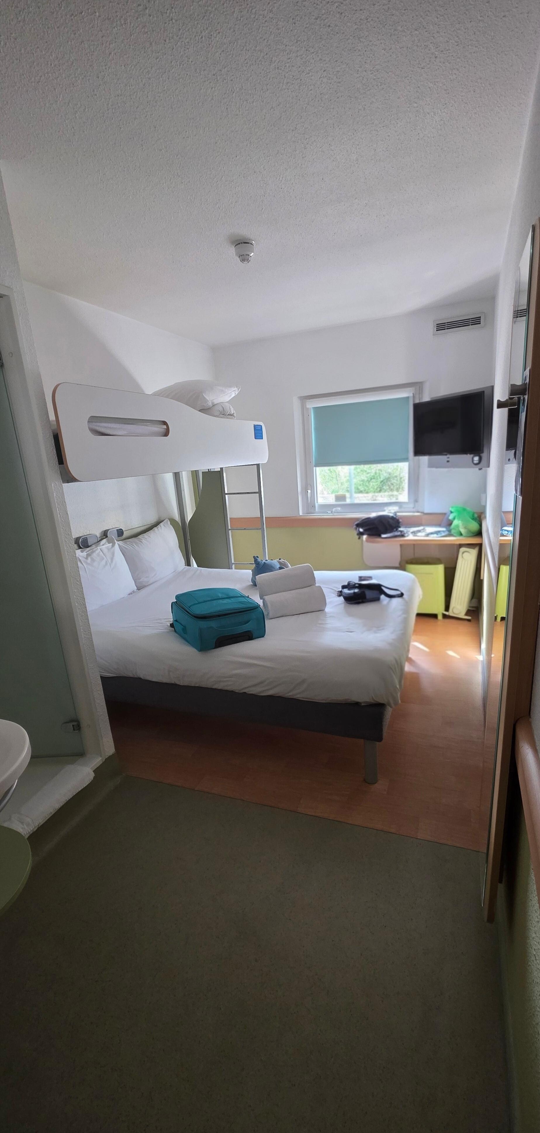 Double room with bunk  Shower and sink in room