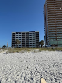 This is the view of the building from the beach.