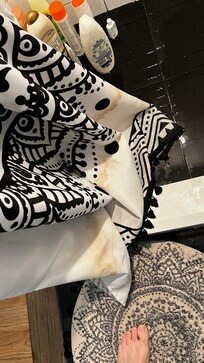 Mildewy shower curtain