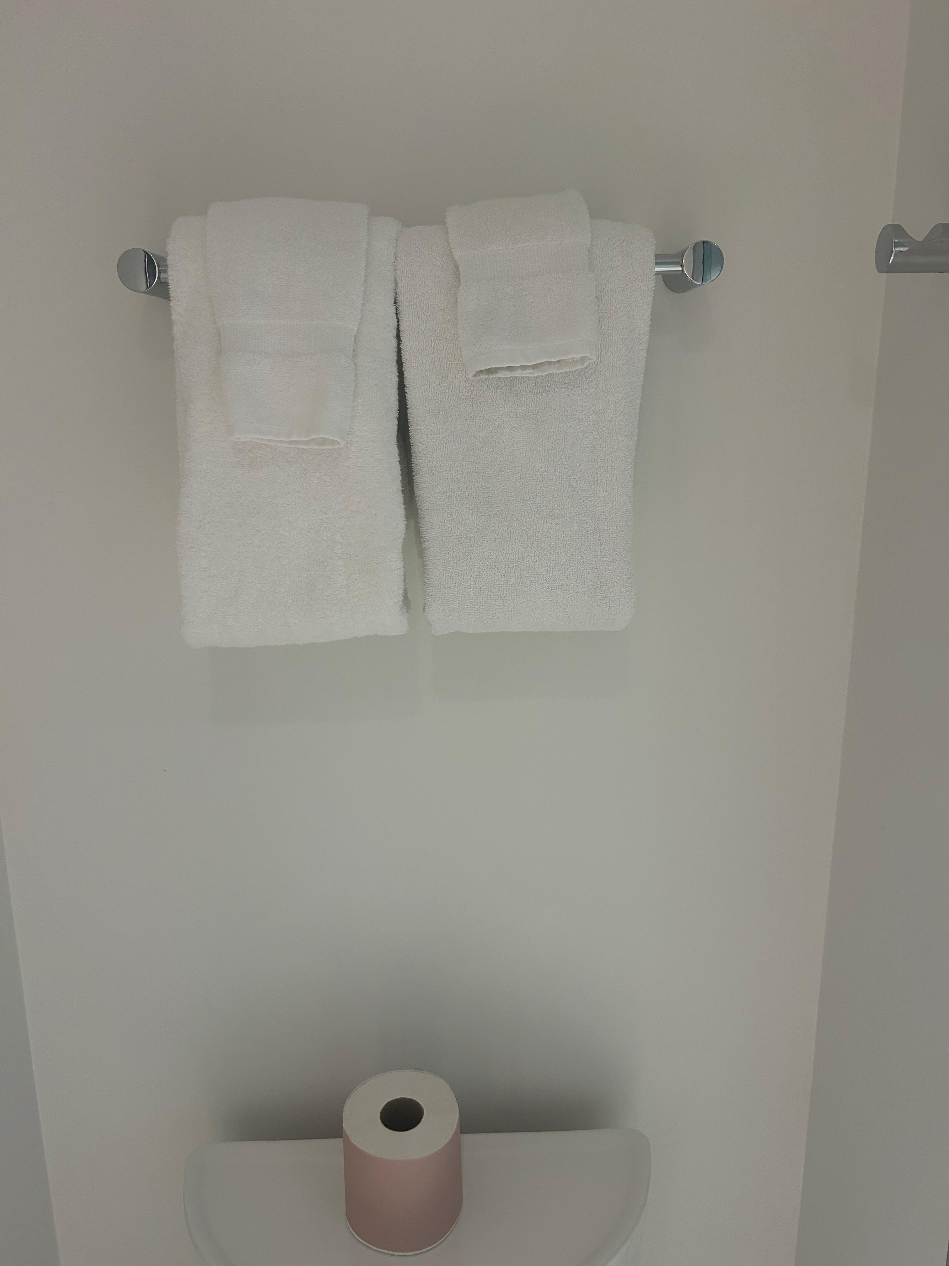 Towels in a $500 per night room
