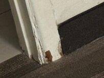 Door frame enter entering the bathroom