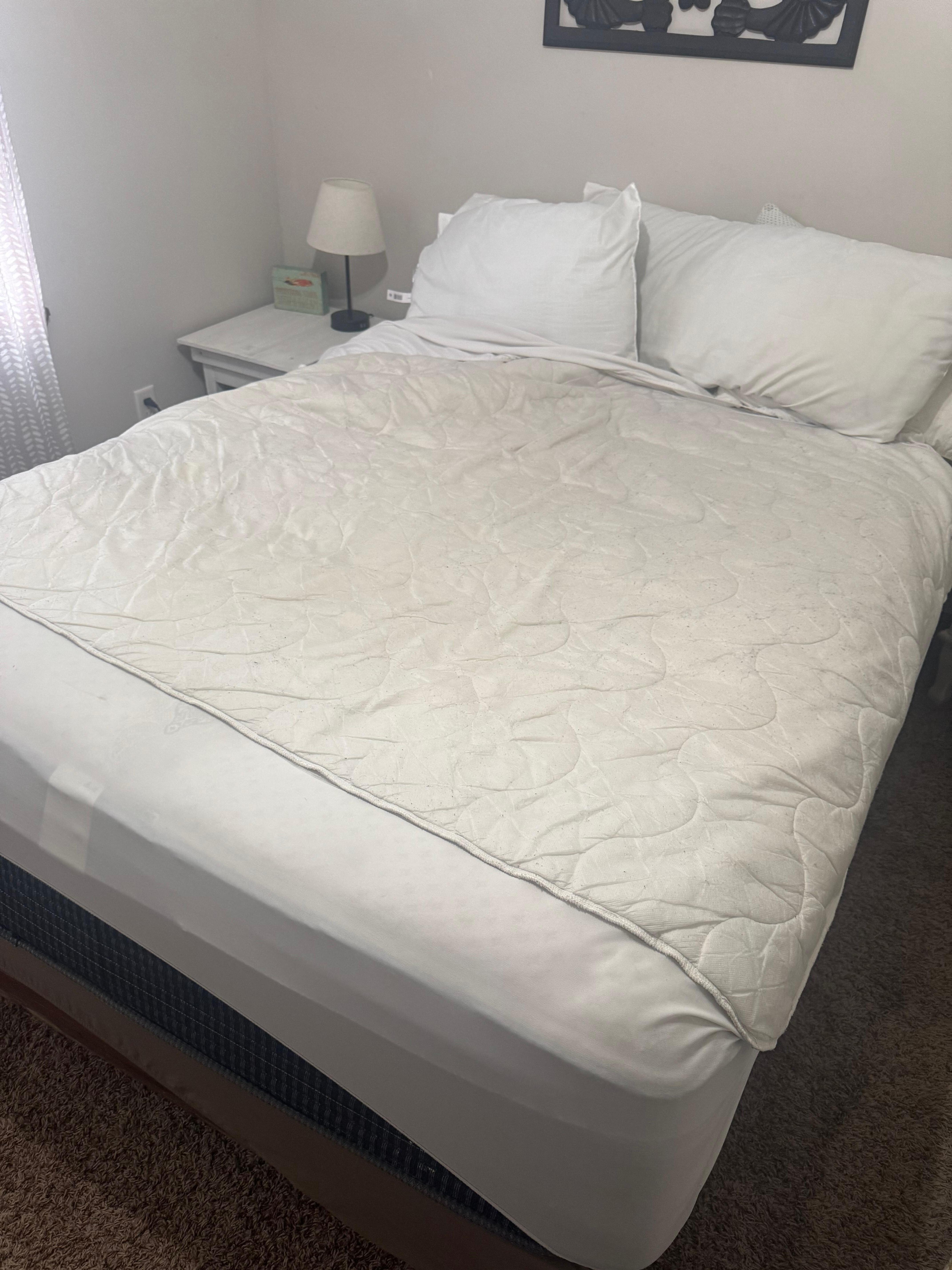 Dirty and wrong size mattress cover