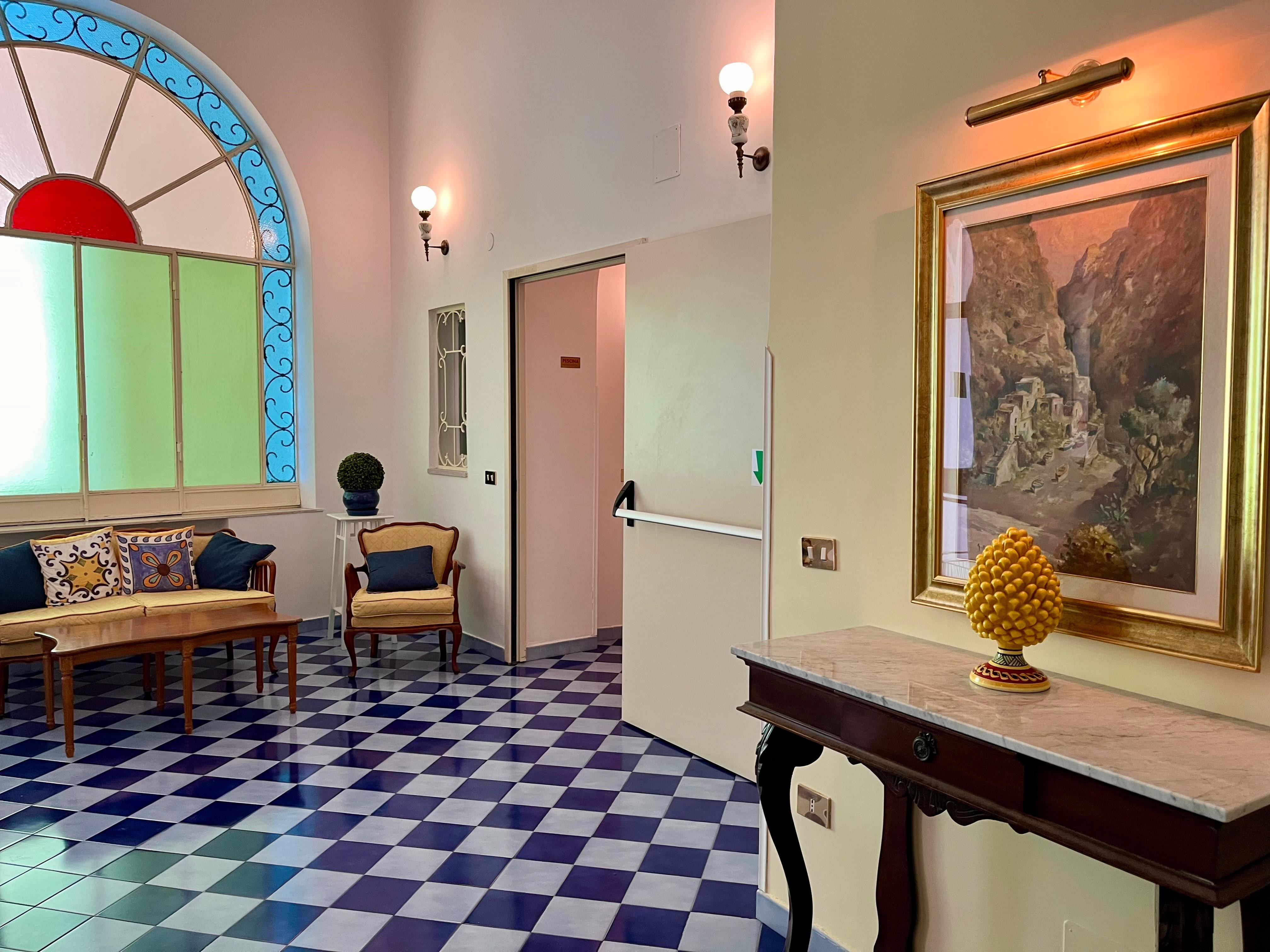 Hallway. Decor is so pretty