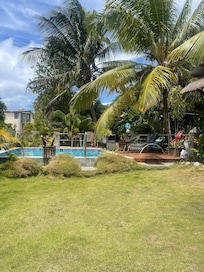 Pool from front of property