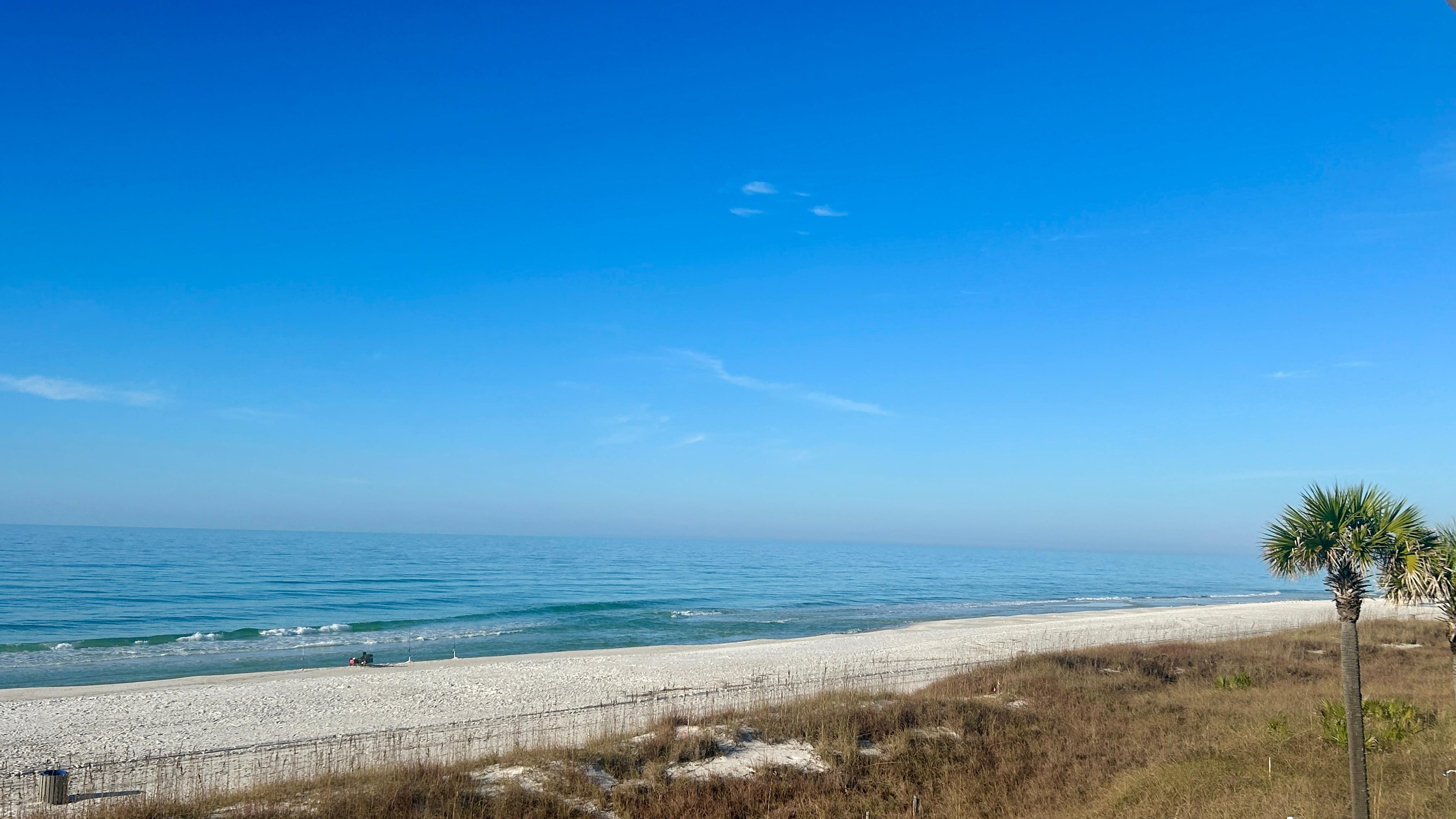 View from upstairs balcony.