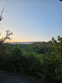 The view from the upstairs balcony đ