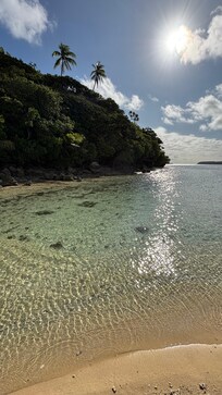 A beach on the island
