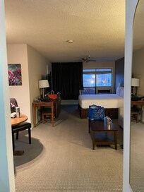 Nice comfy king bed and view of the harbour