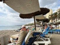 Beach day! A five minute walk from the apartment!