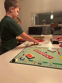 We enjoyed a family game of monopoly after a long day of exploring the city!