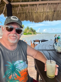 The bar has a circular top, great for fun conversation.