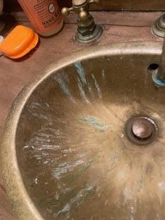 Bathroom sink was not cleaned