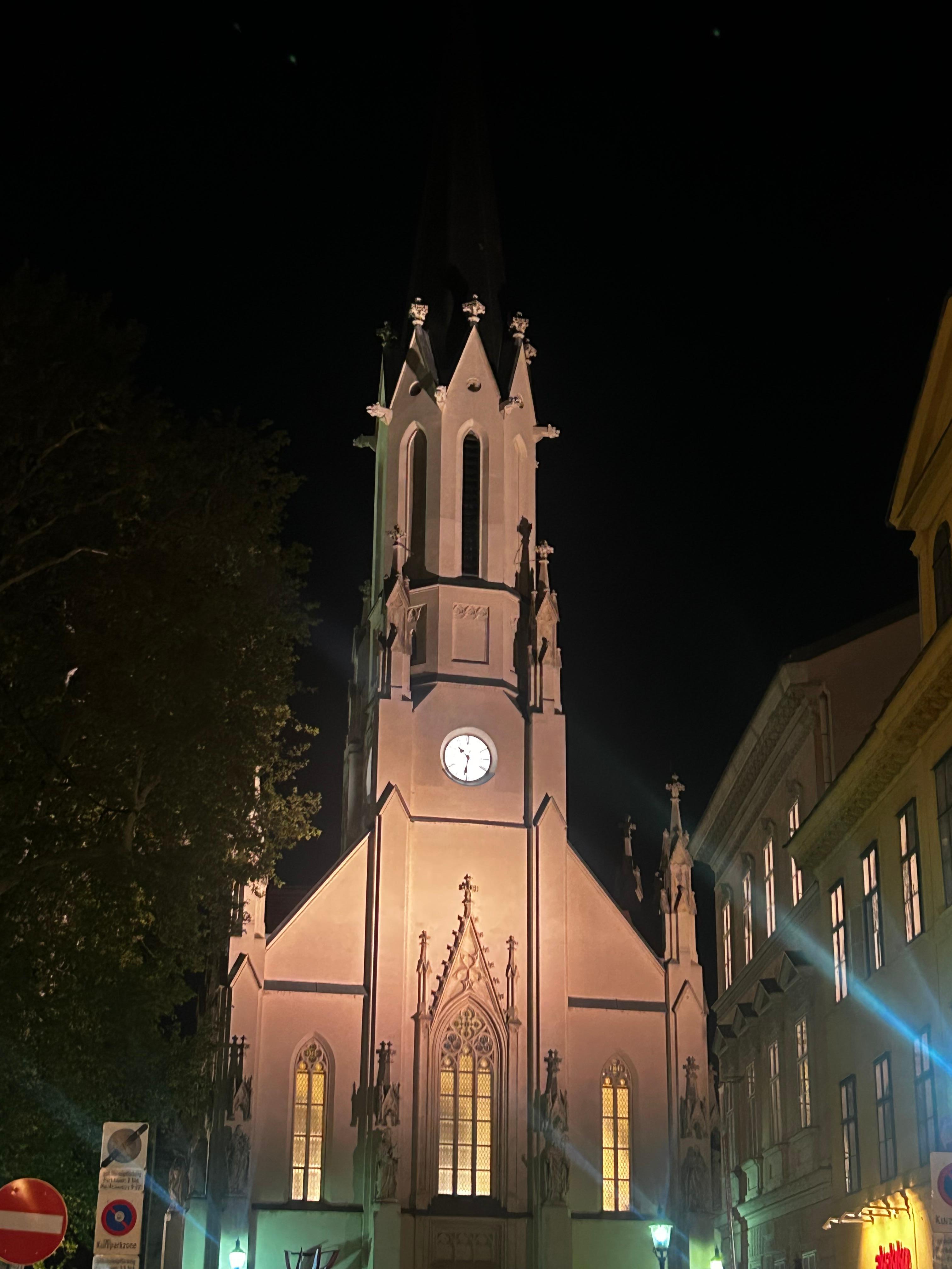 Night view adjacent to hotel