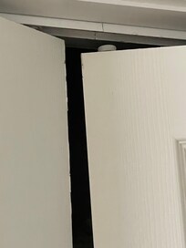 hall closet door off the rail