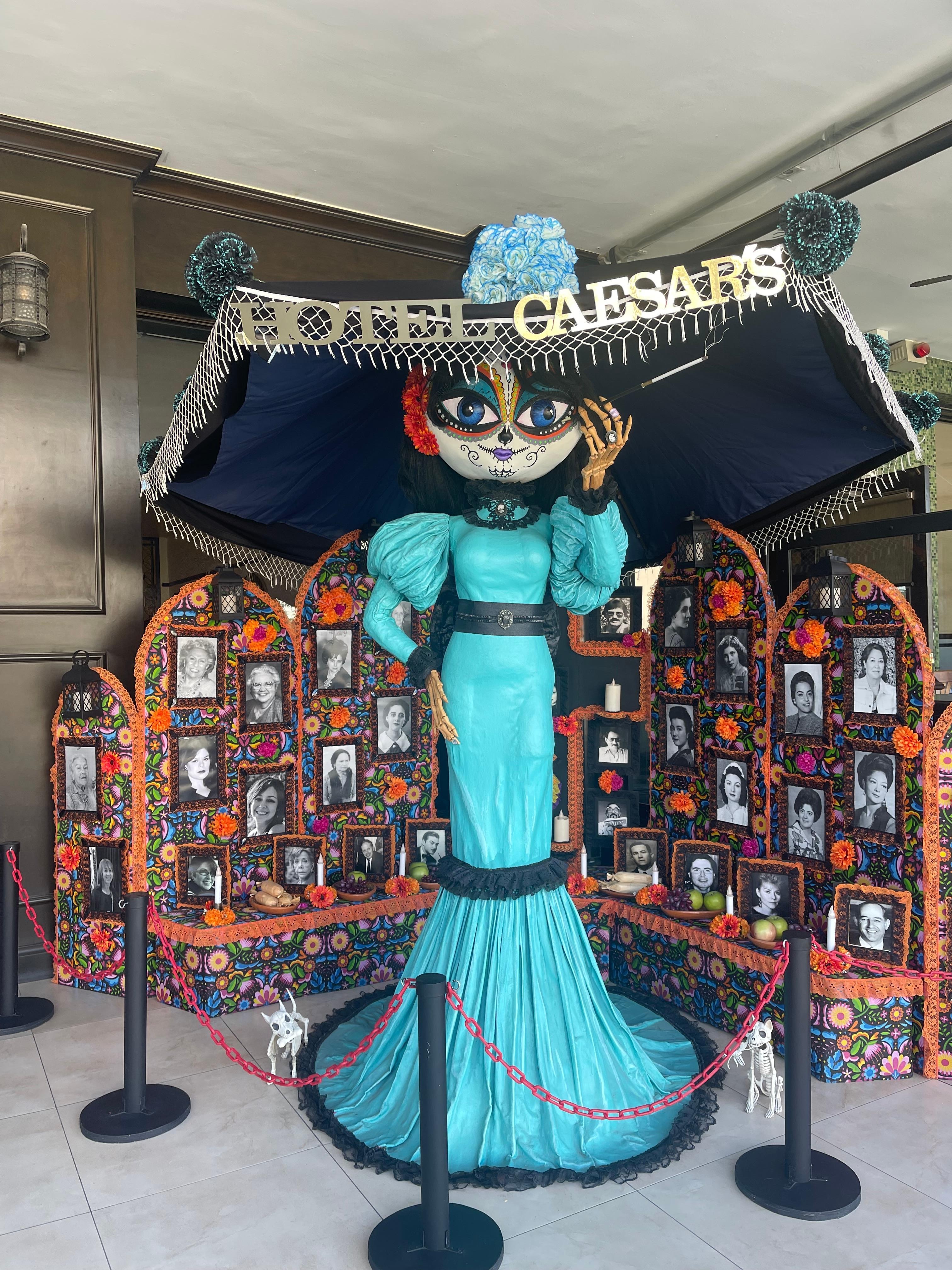 Decorations at entrance for día de Los muertos 