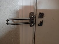 Broken door safety latch
