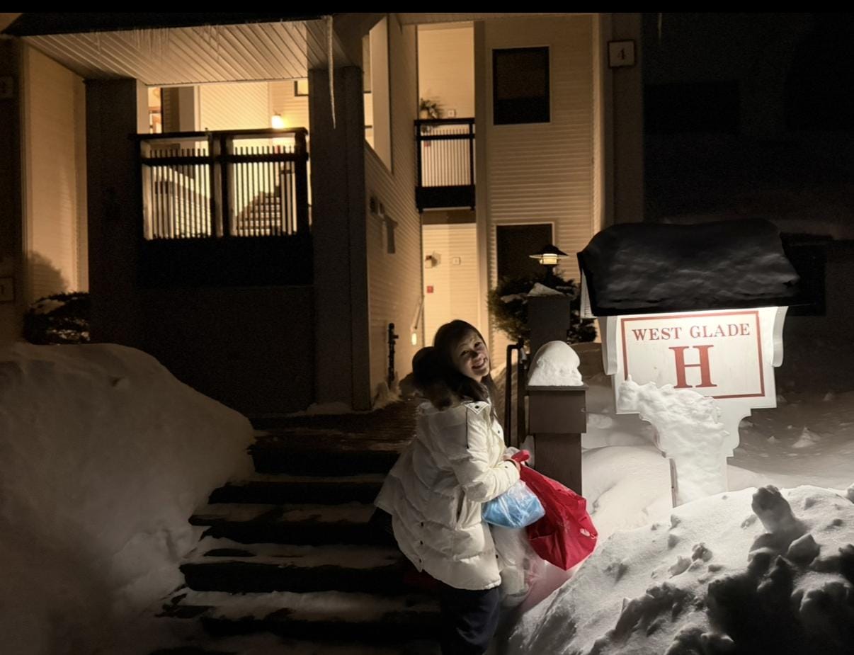 Night view of our Condo when we just arrived. You can park right in front of the condo.